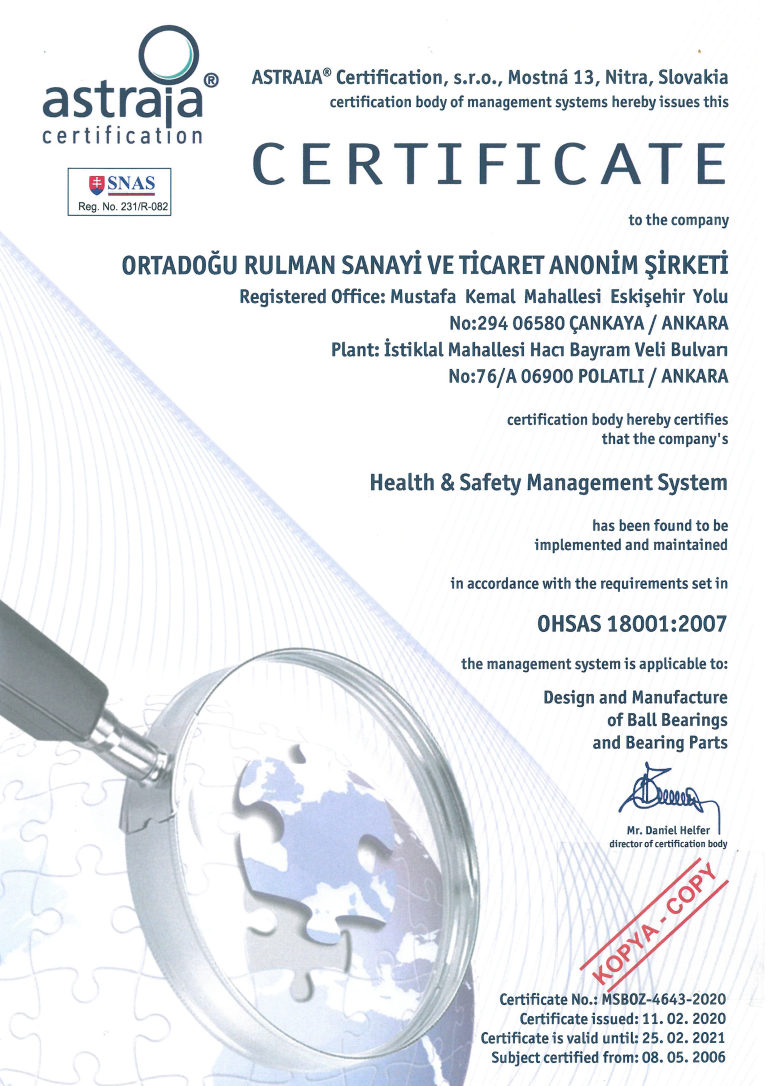 Ohsas 18001 2007 (i̇ngi̇li̇zce)